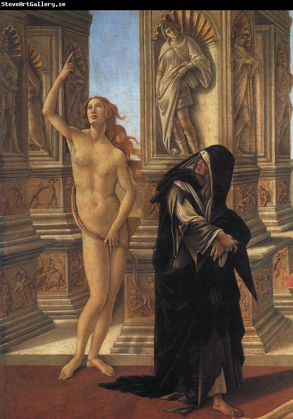 BOTTICELLI, Sandro Calumny, detail of Truth and Remorse f